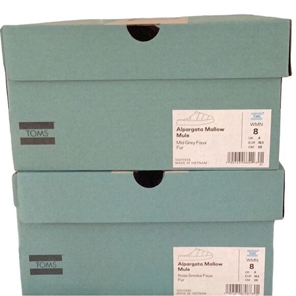 TOMS NEW IN BOX ALPARGATA MALLOW MULE FLUFF SHOE FAUX FUR WOMENS SIZE 8 SLIP ON - Picture 8 of 8
